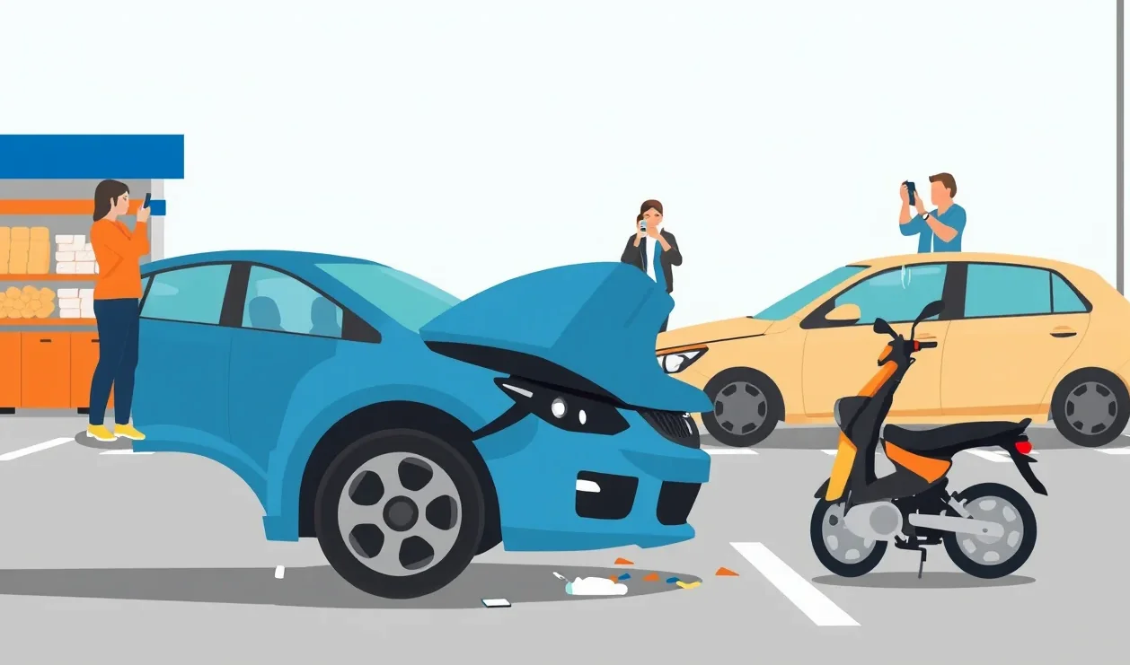 Žlté odťahové vozidlo nakladá nepojazdné osobné auto na verejnom parkovisku
