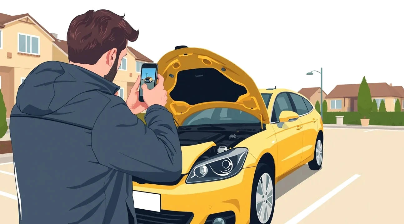 Automechanik kontroluje poškodené senzorové káble a konektory na zdvihnutom vozidle v servise