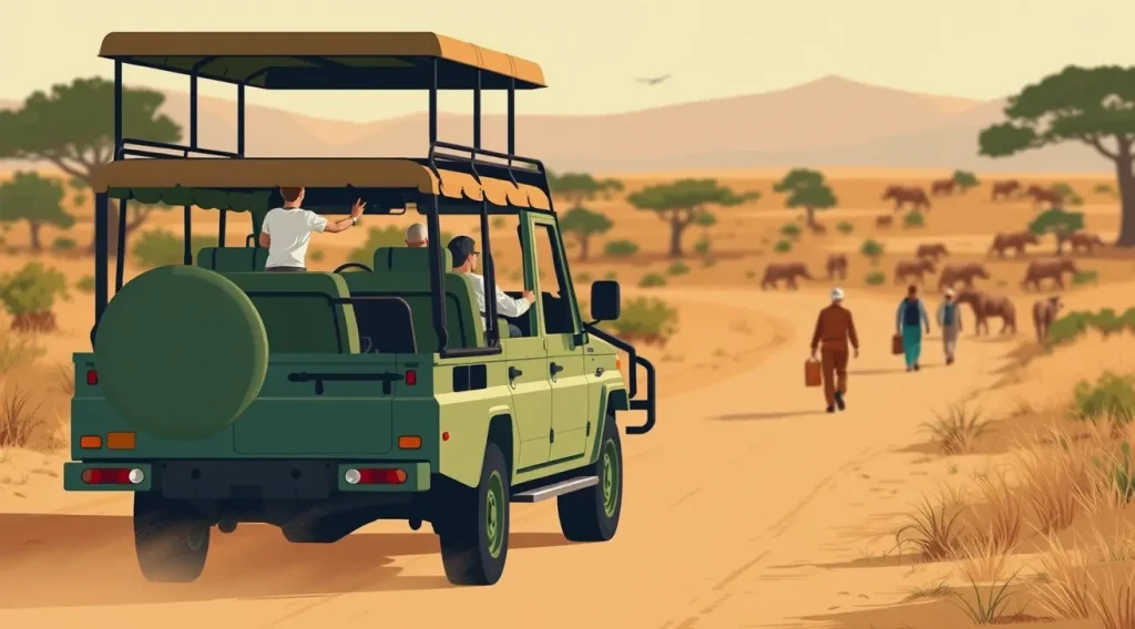 Turistka na pláži na Zanzibare kontroluje dokumenty k cestovnému poisteniu v mobile