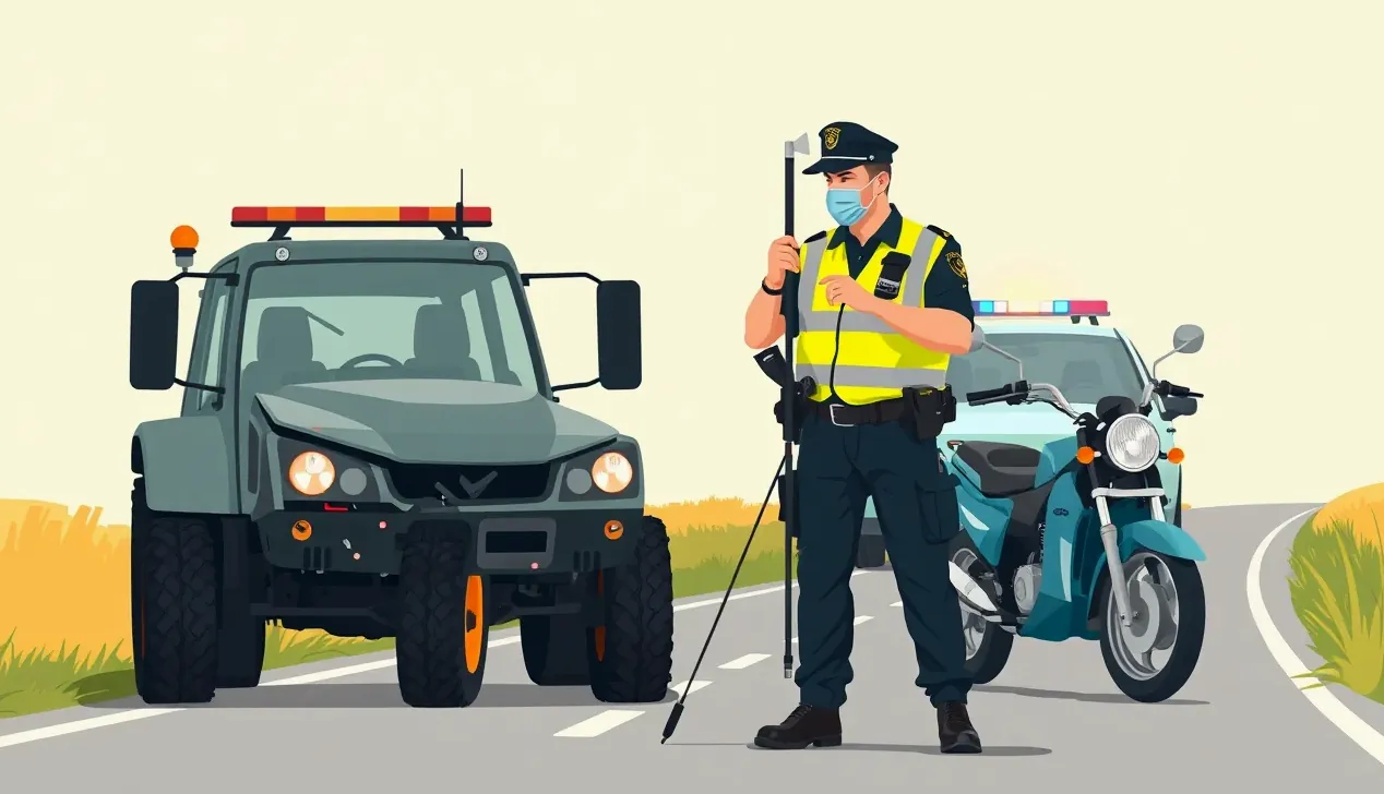 Vyprosťovanie zapadnutého stavebného mechanizmu z priekopy pomocou lana