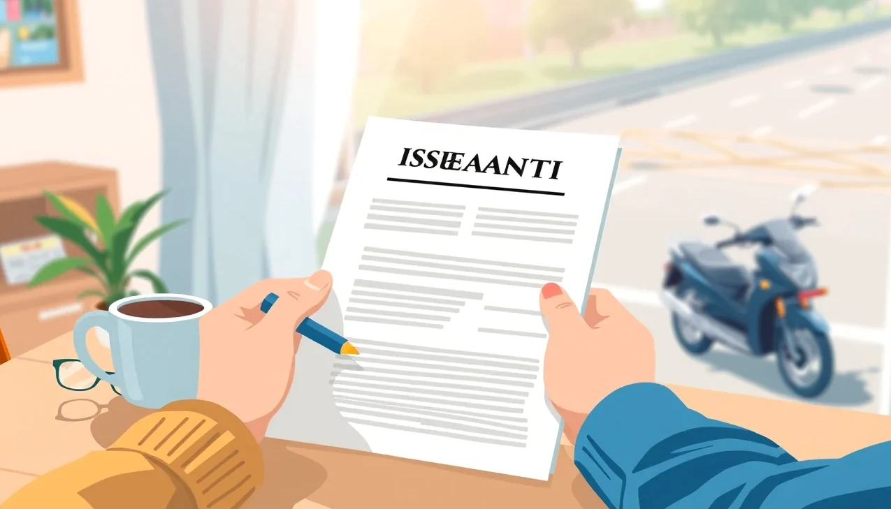 Vodič vypĺňa správu o nehode pri poškodenom automobile na ceste