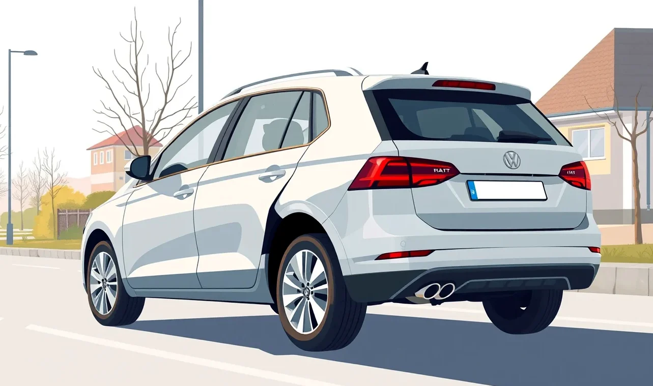 Mechanik kontroluje podvozok a nosné časti karosérie poškodeného automobilu