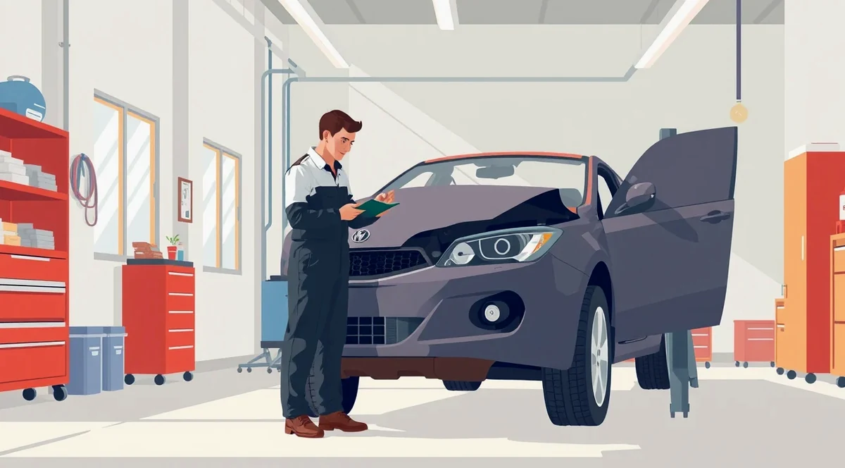 Mechanik kontroluje podvozok vozidla v nezávislom autoservise